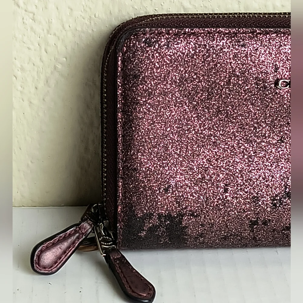 Coach Glitter Wristlet Wallets with Credit Card Storage